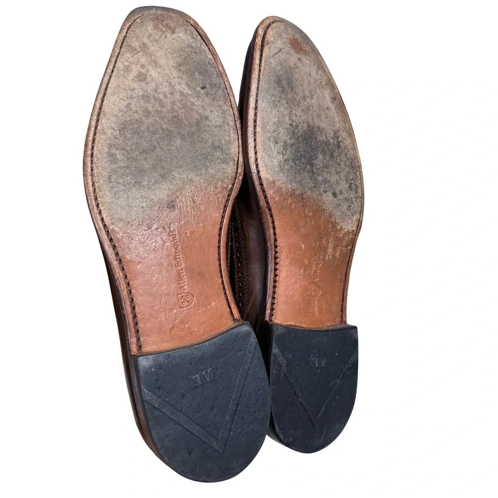Allen Edmonds McAllister Wingtip Oxford Mens 11 B Brown Leather Dress Shoes 1991